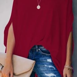 Levency New In Solid V Neck Bat Blouse 12 Levency New In Solid V Neck Bat Blouse