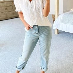 Levency Lace V Neck Puff Short Sleeves Blouses 27 Levency Lace V Neck Puff Short Sleeves Blouses