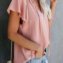 Levency V Neck Loose Blouse