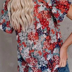 Levency V Neck Loose Blouse