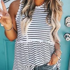 Levency Print Sleeveless T Shirt New In