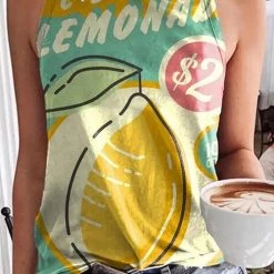 Levency Fruits Print Sleeveless T Shirt New In