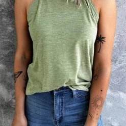 Levency New In Solid Sleeveless T Shirt