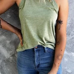 Levency New In Solid Sleeveless T Shirt