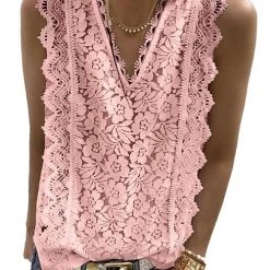 Levency Lace V Neck Blouse New In