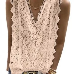 Levency Lace V Neck Blouse New In