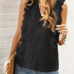 Levency Lace V Neck Blouse New In