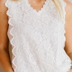 Levency Lace V Neck Blouse New In