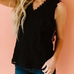 Levency Lace V Neck Blouse New In