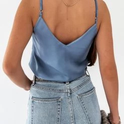 Levency New In Adjustable V Neck Slip Top