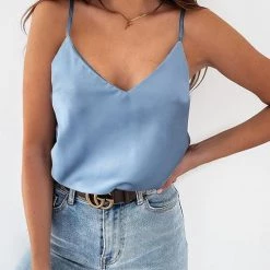 Levency New In Adjustable V Neck Slip Top