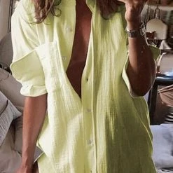 Levency Single Breasted Long Sleeve Shirt New In