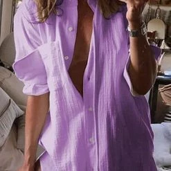 Levency Single Breasted Long Sleeve Shirt New In