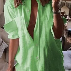 Levency Single Breasted Long Sleeve Shirt New In