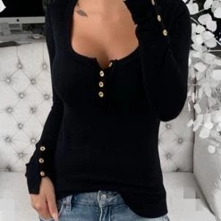 Levency New In Solid Color Button-Down Collar T-Shirt