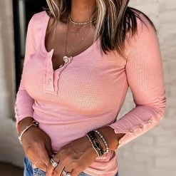 Levency New In Solid Color Button-Down Collar T-Shirt