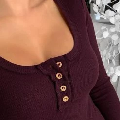 Levency New In Solid Color Button-Down Collar T-Shirt