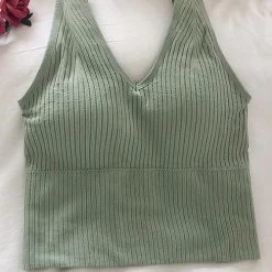 Levency Elastic Wide Strap V Neck Brami