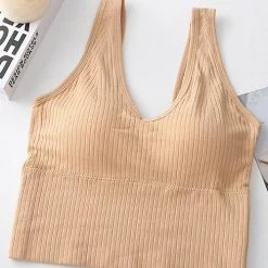 Levency Elastic Wide Strap V Neck Brami