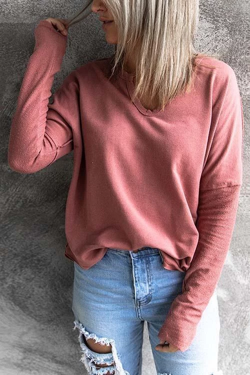 Levency Stitching V Neck Long Sleeve Sweatshirt New In 2 Levency Stitching V Neck Long Sleeve Sweatshirt New In