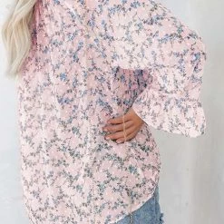 Levency Floral Print Flares Sleeve Blouse 17 Levency Floral Print Flares Sleeve Blouse