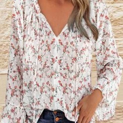 Levency Floral Print Flares Sleeve Blouse 15 Levency Floral Print Flares Sleeve Blouse