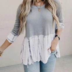 Levency Brooke Ombre Peplum Top New In