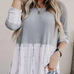 Levency Brooke Ombre Peplum Top New In