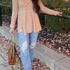 Levency New In Colorblock Long Sleeve Ruched Top