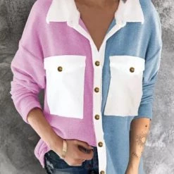 Levency Colorblock Fleece Pockets Button Shirt New In 11 Levency Colorblock Fleece Pockets Button Shirt New In