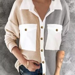 Levency Colorblock Fleece Pockets Button Shirt New In 14 Levency Colorblock Fleece Pockets Button Shirt New In