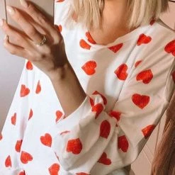 Levency First Love Heart Long Sleeve T Shirt New In