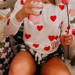 Levency First Love Heart Long Sleeve T Shirt New In