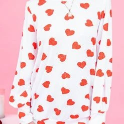 Levency First Love Heart Long Sleeve T Shirt New In