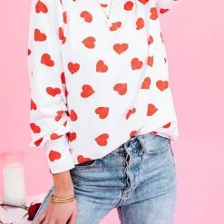 Levency First Love Heart Long Sleeve T Shirt New In