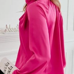 Levency Tie Neck Long Sleeve Blouse New In