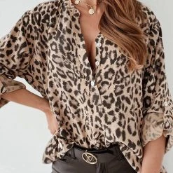Levency Out In The Wild Leopard Blouse New In
