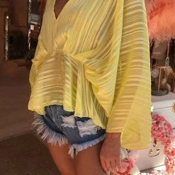 Levency Shimmer Flowy V Neck Peplum Top New In 16 Levency Shimmer Flowy V Neck Peplum Top New In