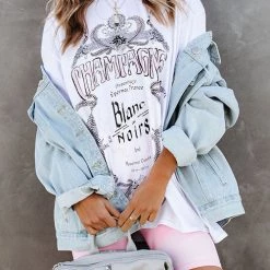 Levency Champagne Blanc De Noirs Cotton Relaxed Tee