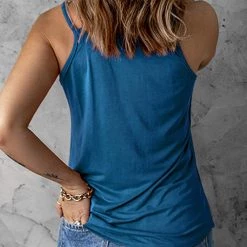 Levency Hollow Criss Cross Tank Top New In