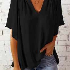 Levency Oversized V Neck Blouse New In