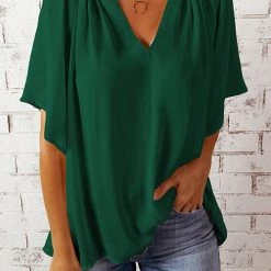 Levency Oversized V Neck Blouse New In