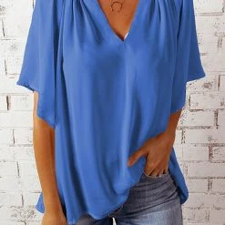 Levency Oversized V Neck Blouse New In