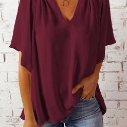 Levency Oversized V Neck Blouse New In