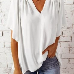 Levency Oversized V Neck Blouse New In
