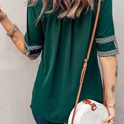 Levency New In Ethnic Print V Neck Blouse