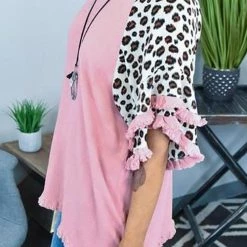 Levency Leopard Layered Sleeves Blouse New In 23 Levency Leopard Layered Sleeves Blouse New In