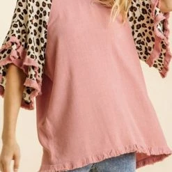 Levency Leopard Layered Sleeves Blouse New In 17 Levency Leopard Layered Sleeves Blouse New In