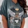 Levency Rock In Roll Eagle T Shirt New In