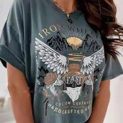 Levency Rock In Roll Eagle T Shirt New In